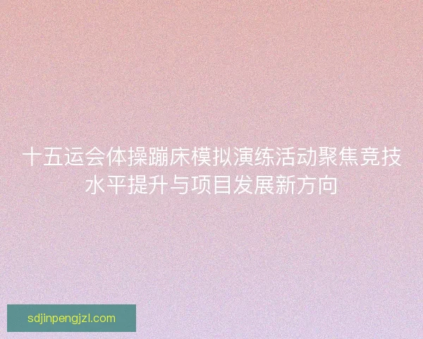 十五运会体操蹦床模拟演练活动聚焦竞技水平提升与项目发展新方向